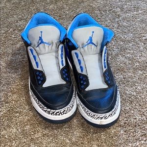 Air Jordan sport blue 3’s NO LACES